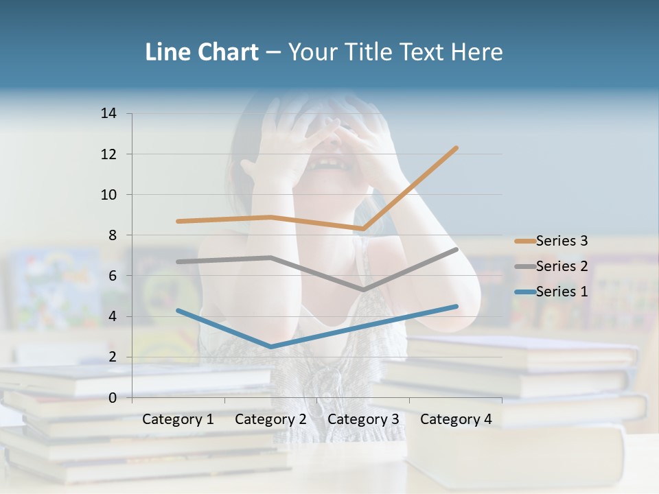 A Young Girl Is Covering Her Eyes With Her Hands PowerPoint Template