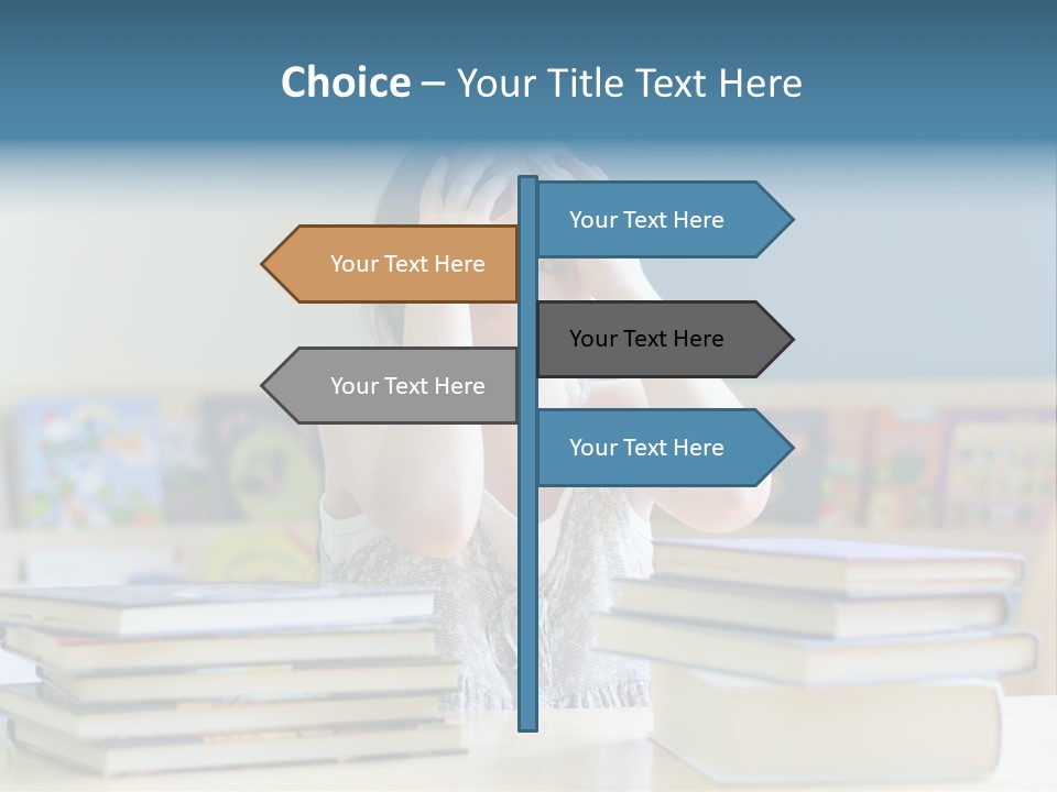 A Young Girl Is Covering Her Eyes With Her Hands PowerPoint Template