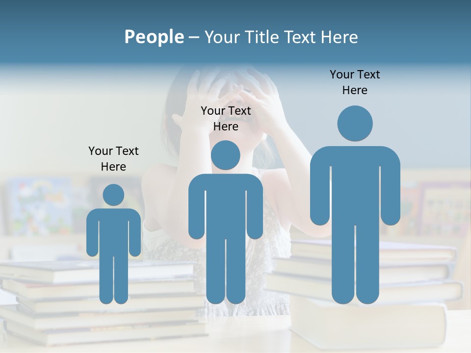 A Young Girl Is Covering Her Eyes With Her Hands PowerPoint Template