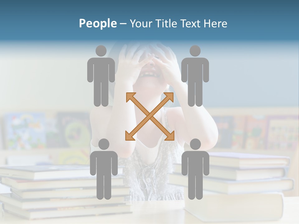 A Young Girl Is Covering Her Eyes With Her Hands PowerPoint Template