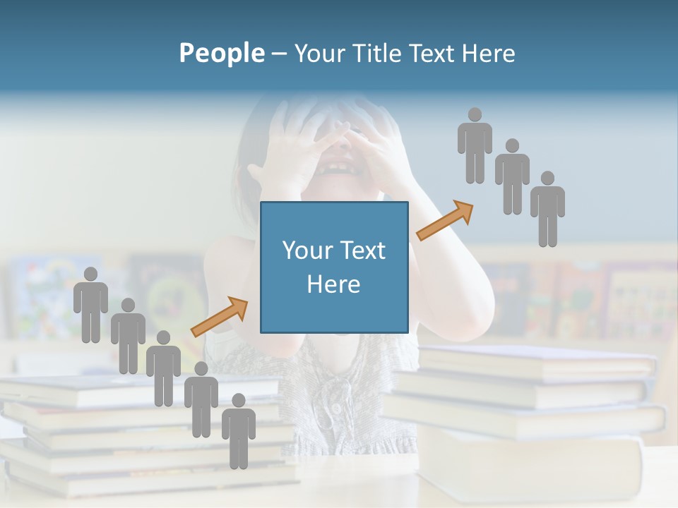 A Young Girl Is Covering Her Eyes With Her Hands PowerPoint Template