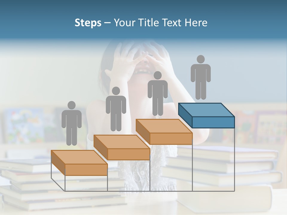 A Young Girl Is Covering Her Eyes With Her Hands PowerPoint Template