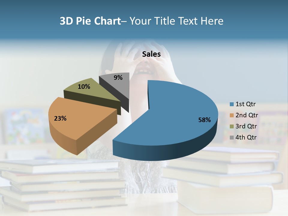A Young Girl Is Covering Her Eyes With Her Hands PowerPoint Template