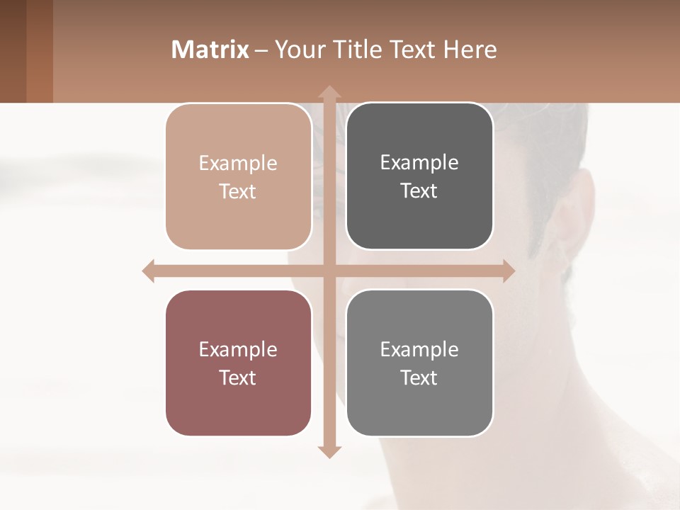 A Man Is Smiling With A Brown Background PowerPoint Template