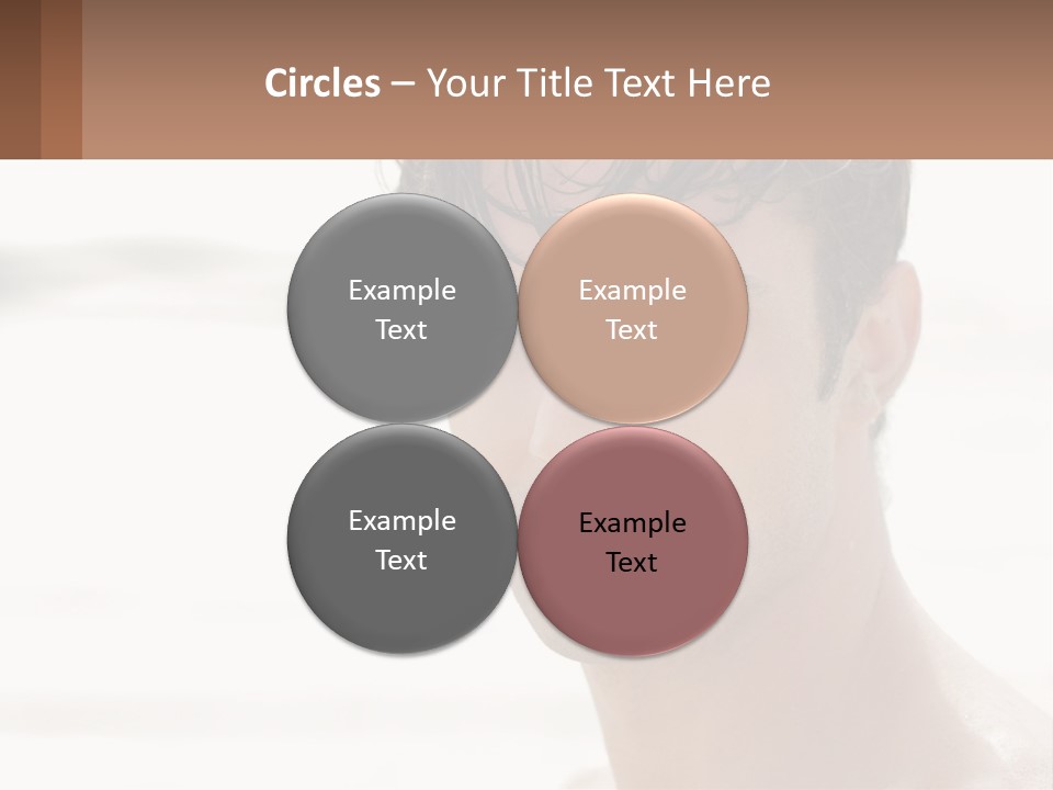 A Man Is Smiling With A Brown Background PowerPoint Template