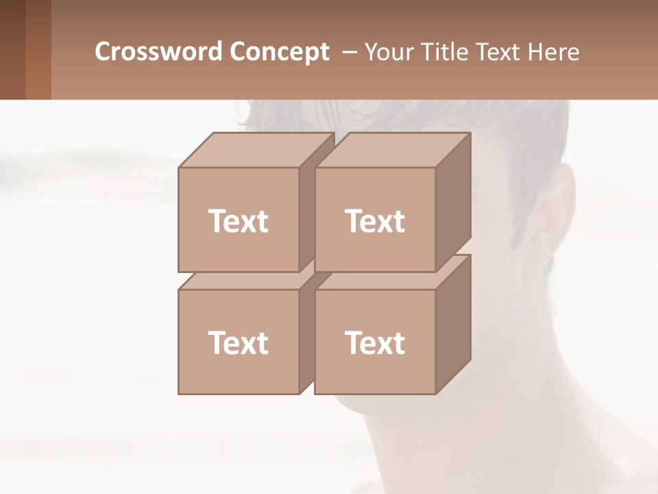 A Man Is Smiling With A Brown Background PowerPoint Template