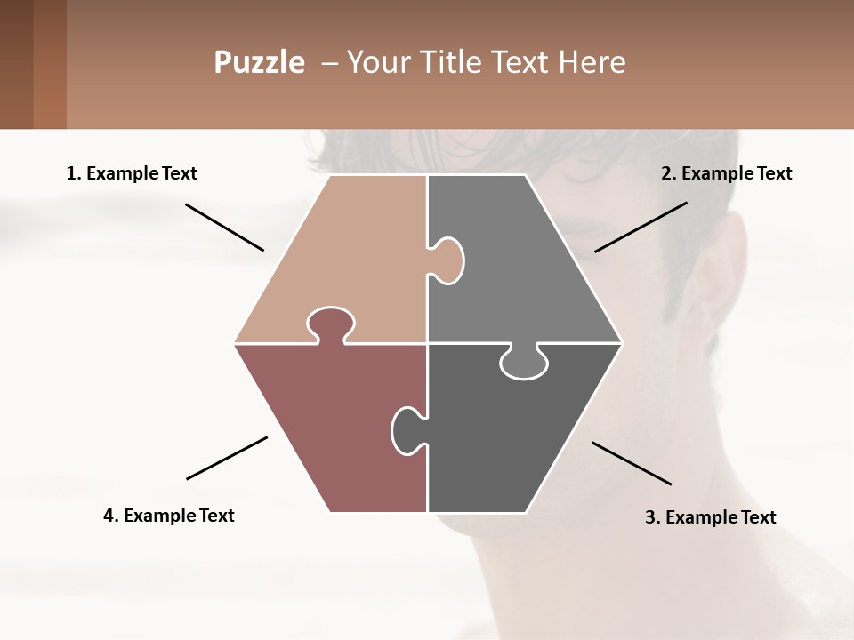 A Man Is Smiling With A Brown Background PowerPoint Template