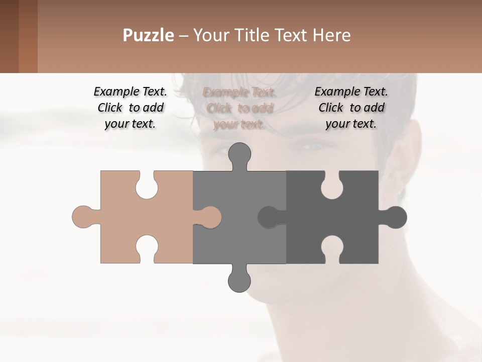 A Man Is Smiling With A Brown Background PowerPoint Template