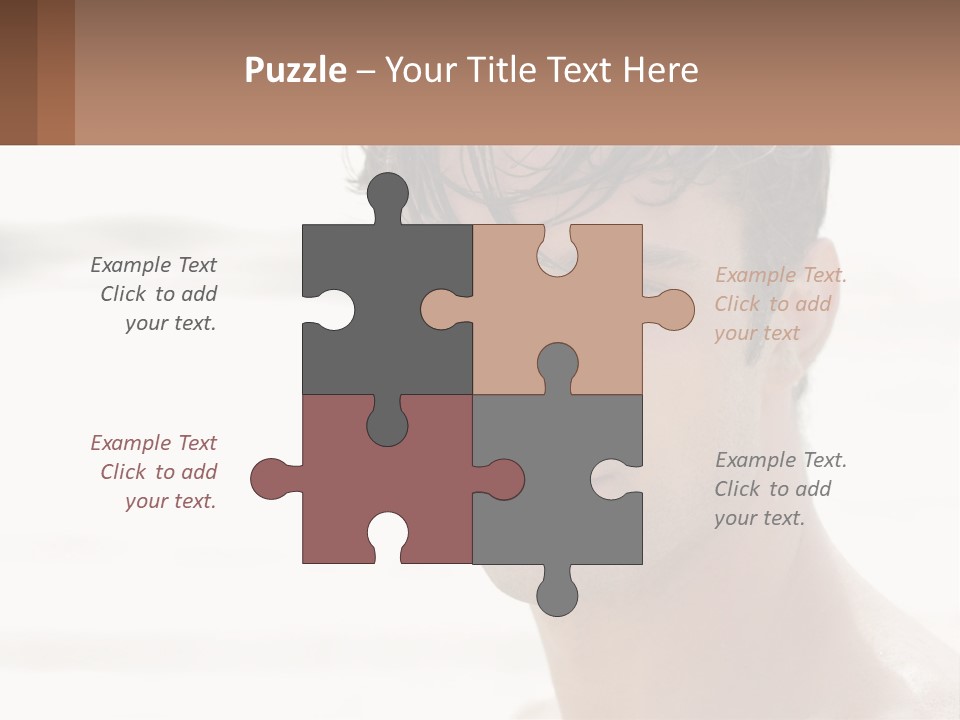 A Man Is Smiling With A Brown Background PowerPoint Template