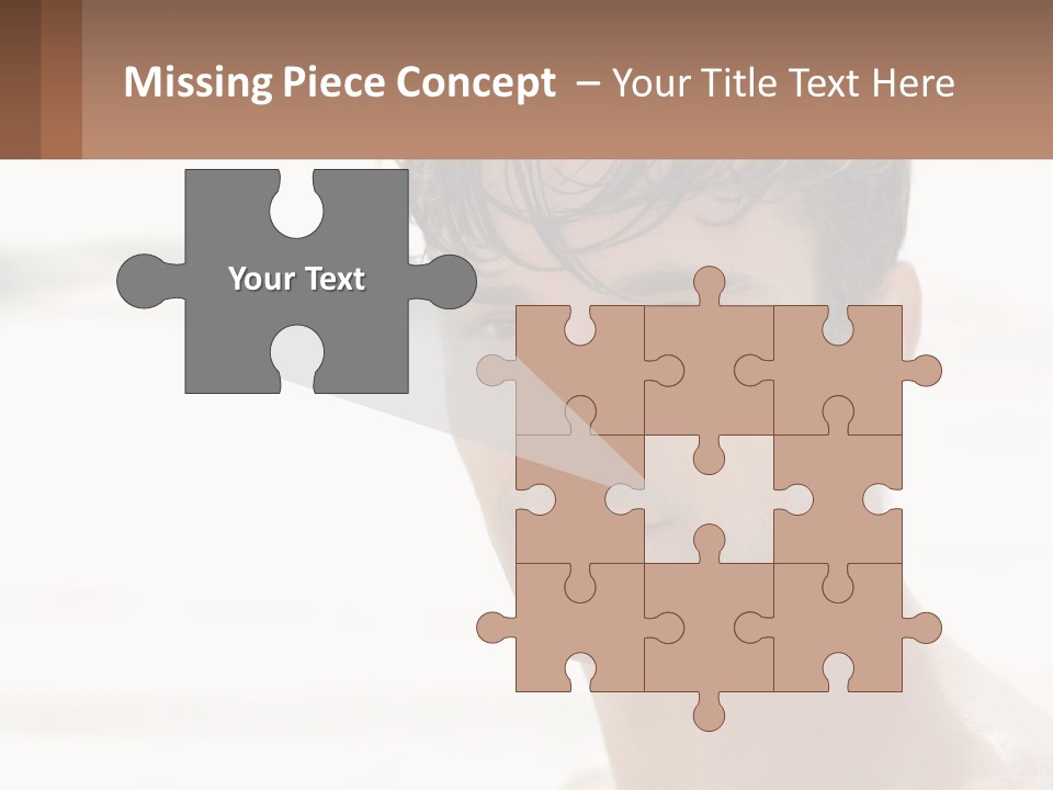 A Man Is Smiling With A Brown Background PowerPoint Template