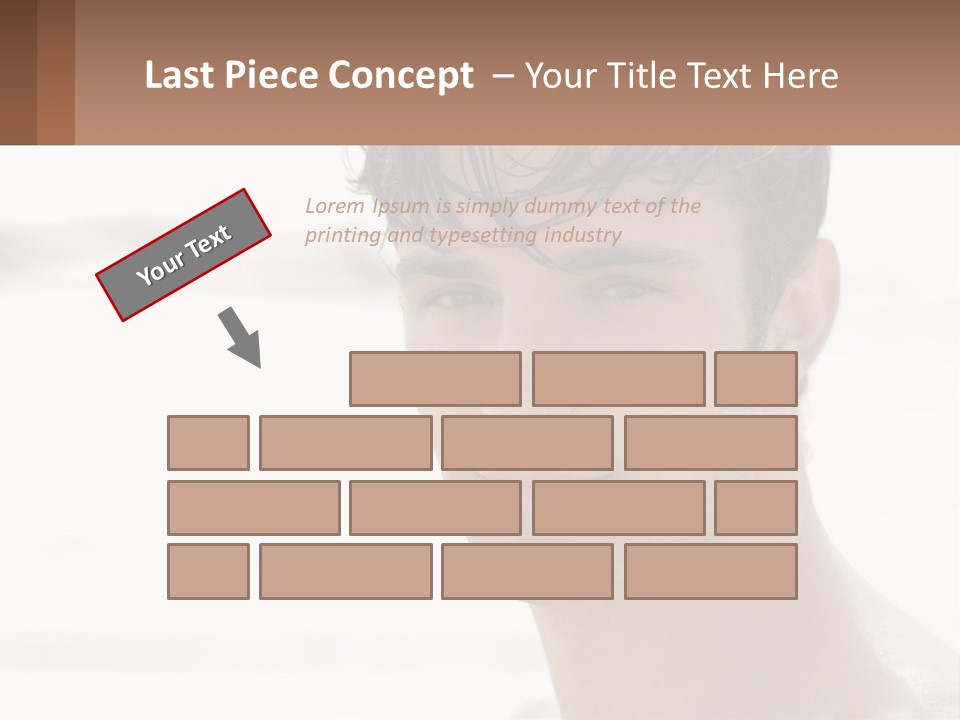 A Man Is Smiling With A Brown Background PowerPoint Template
