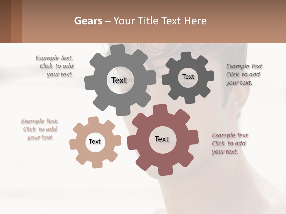 A Man Is Smiling With A Brown Background PowerPoint Template