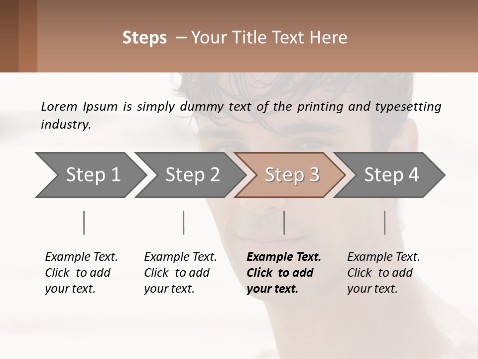 A Man Is Smiling With A Brown Background PowerPoint Template