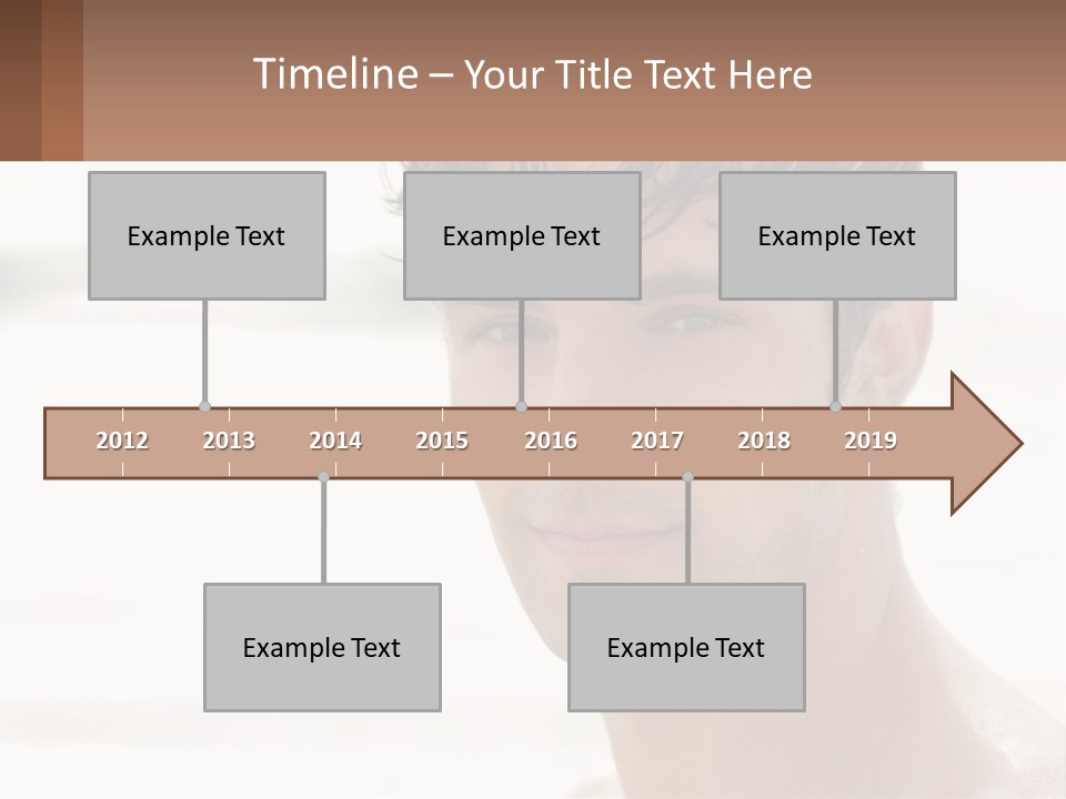 A Man Is Smiling With A Brown Background PowerPoint Template