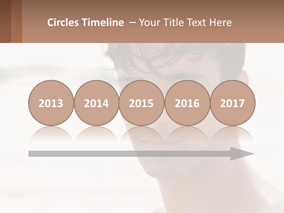 A Man Is Smiling With A Brown Background PowerPoint Template