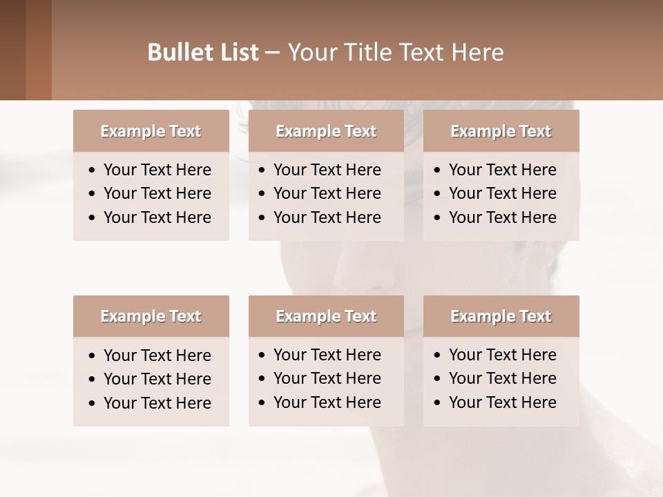 A Man Is Smiling With A Brown Background PowerPoint Template