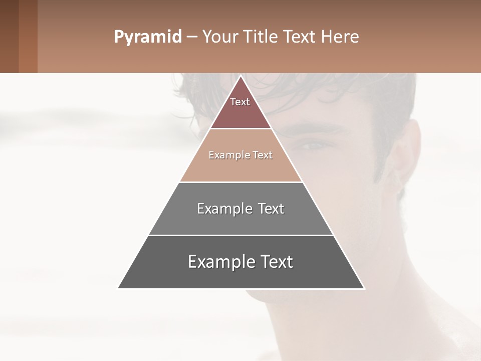 A Man Is Smiling With A Brown Background PowerPoint Template