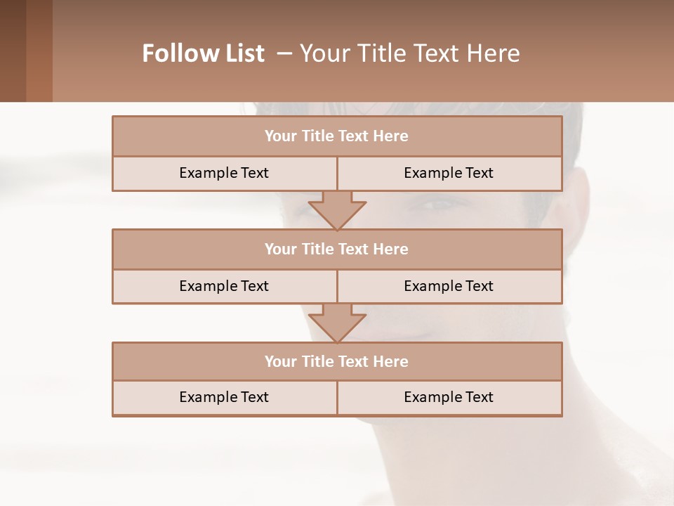 A Man Is Smiling With A Brown Background PowerPoint Template