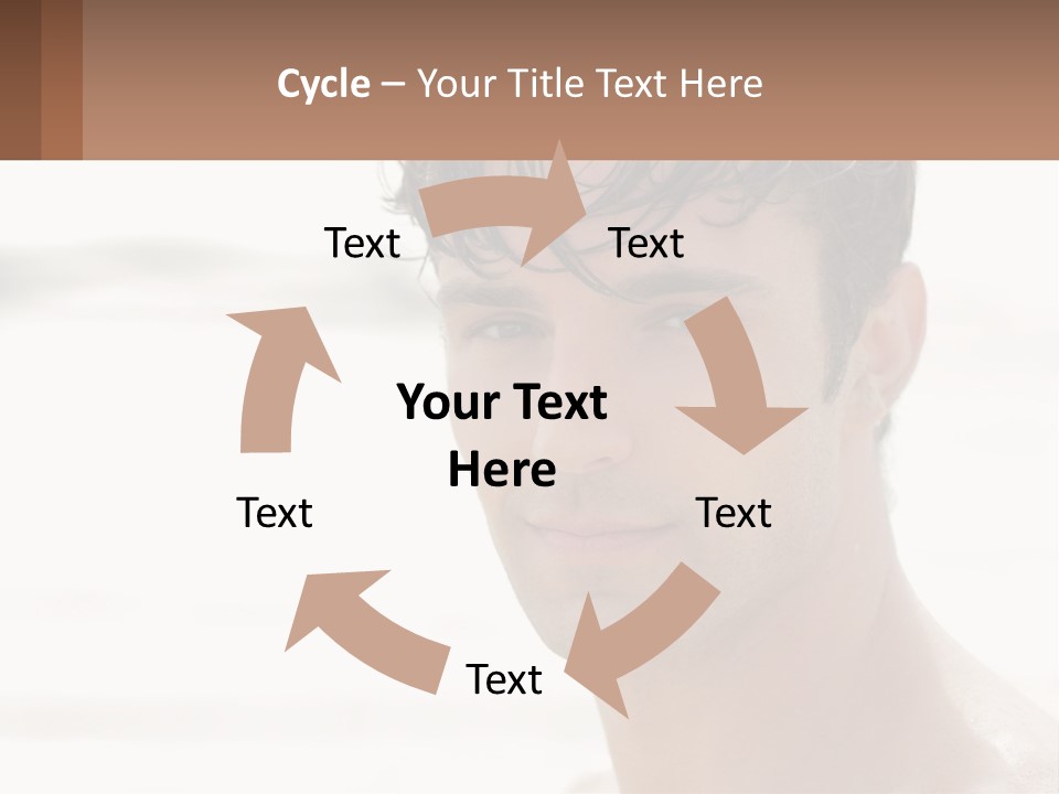 A Man Is Smiling With A Brown Background PowerPoint Template