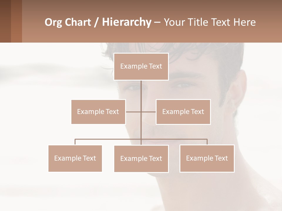 A Man Is Smiling With A Brown Background PowerPoint Template