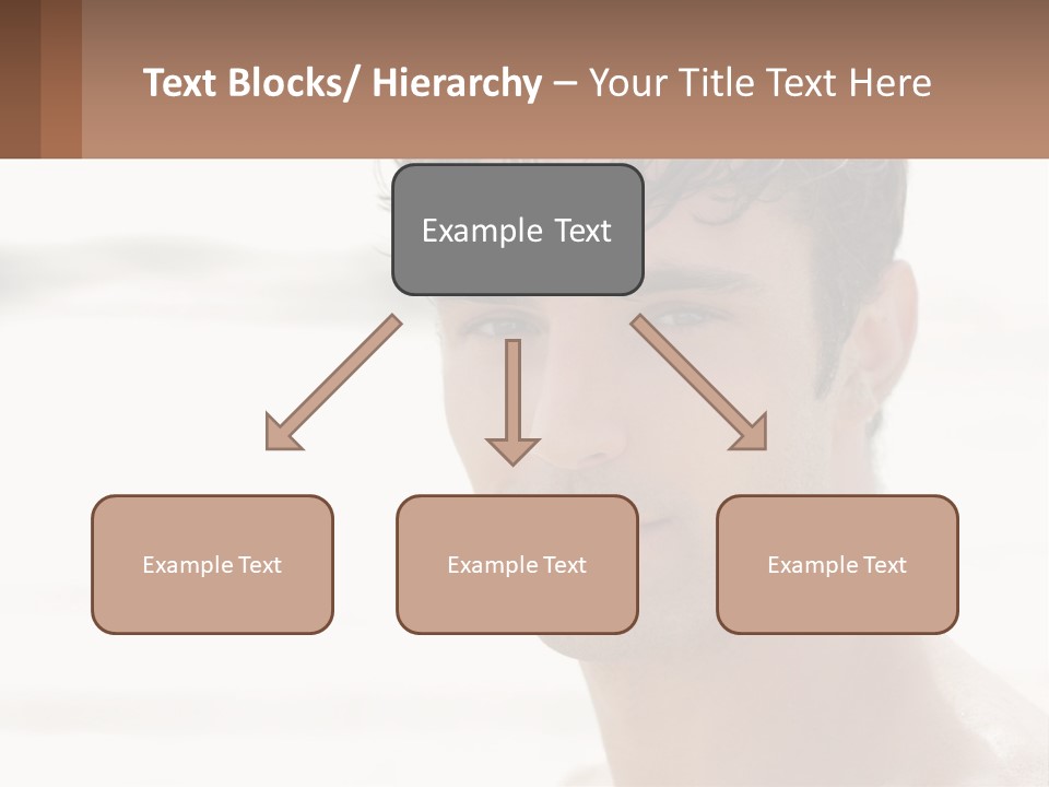 A Man Is Smiling With A Brown Background PowerPoint Template