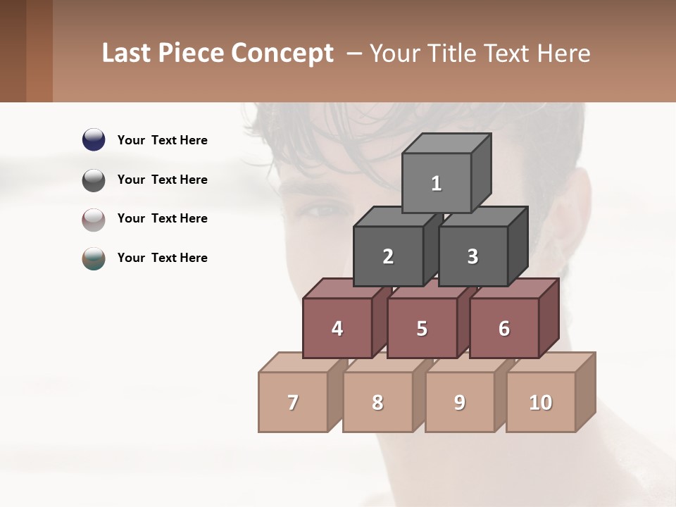 A Man Is Smiling With A Brown Background PowerPoint Template