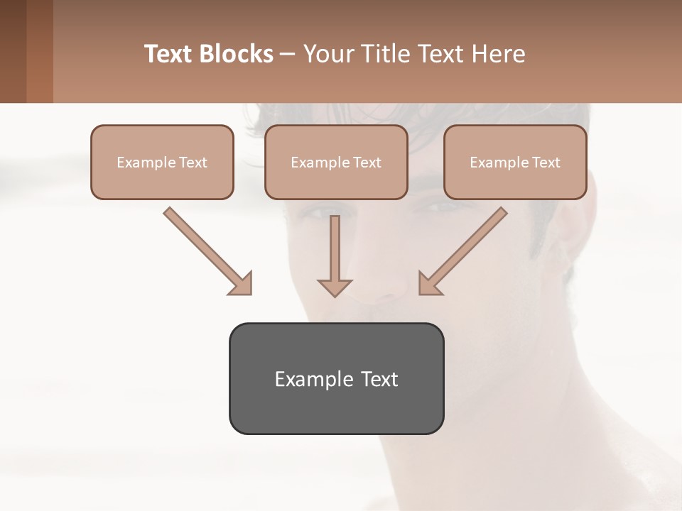 A Man Is Smiling With A Brown Background PowerPoint Template