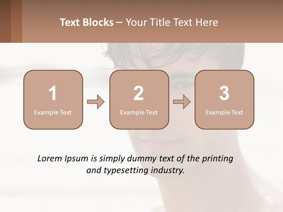 A Man Is Smiling With A Brown Background PowerPoint Template