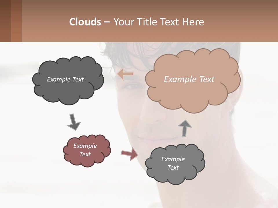 A Man Is Smiling With A Brown Background PowerPoint Template