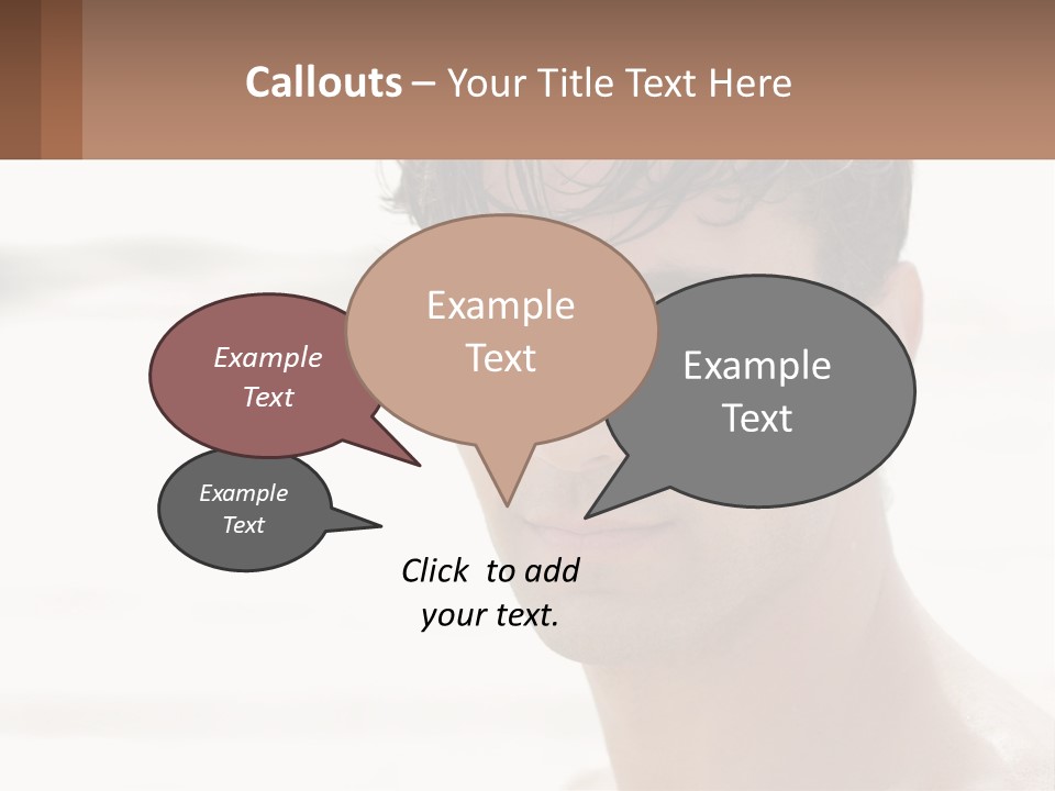 A Man Is Smiling With A Brown Background PowerPoint Template