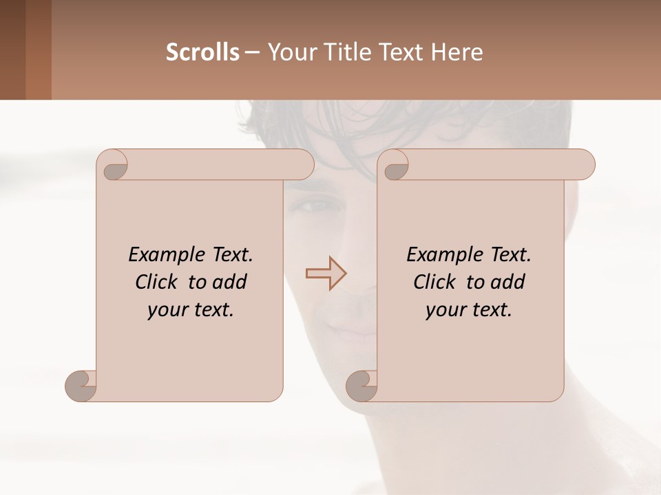 A Man Is Smiling With A Brown Background PowerPoint Template