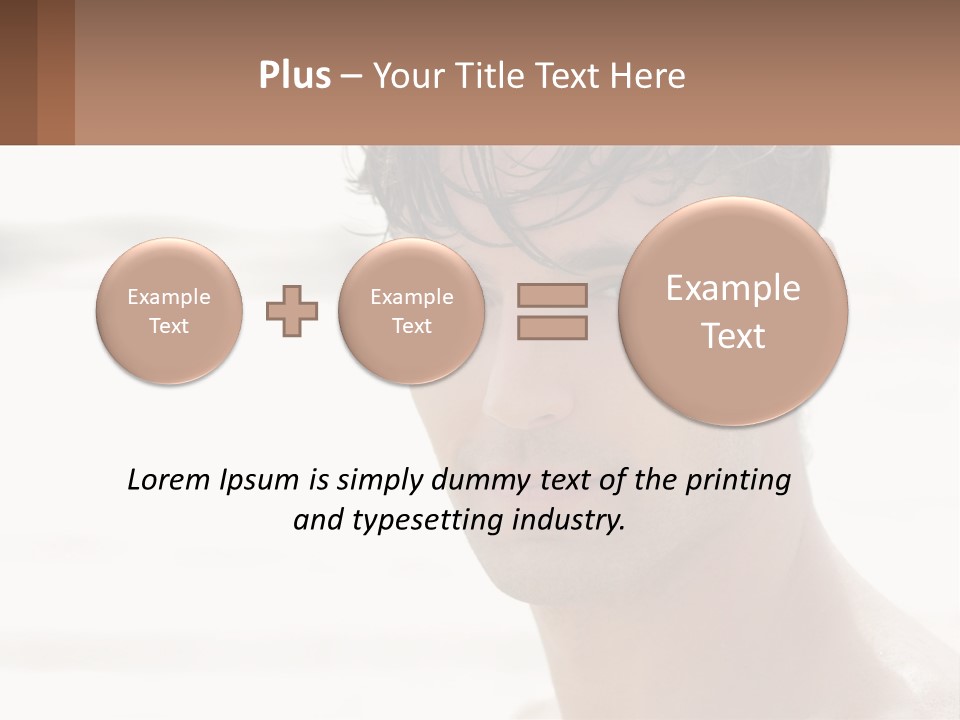 A Man Is Smiling With A Brown Background PowerPoint Template