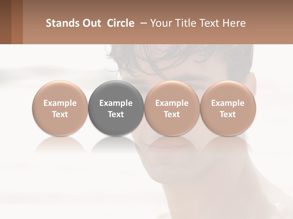 A Man Is Smiling With A Brown Background PowerPoint Template