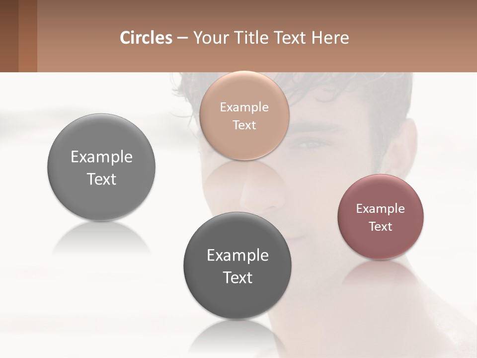 A Man Is Smiling With A Brown Background PowerPoint Template