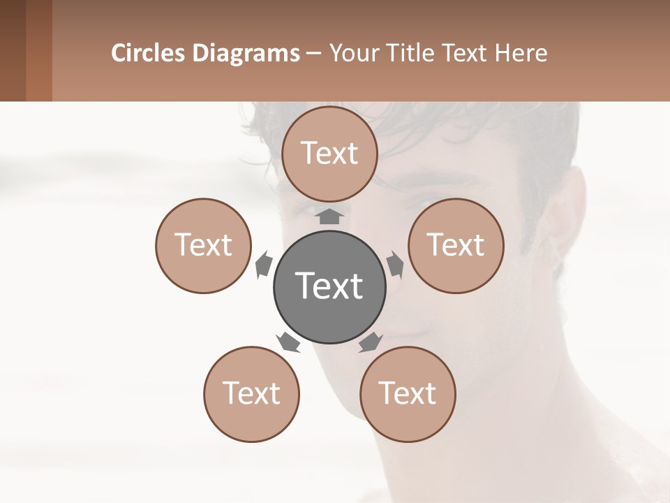 A Man Is Smiling With A Brown Background PowerPoint Template