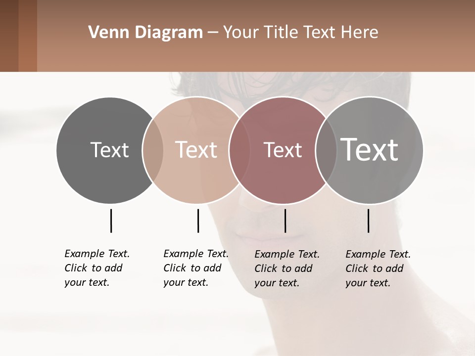 A Man Is Smiling With A Brown Background PowerPoint Template