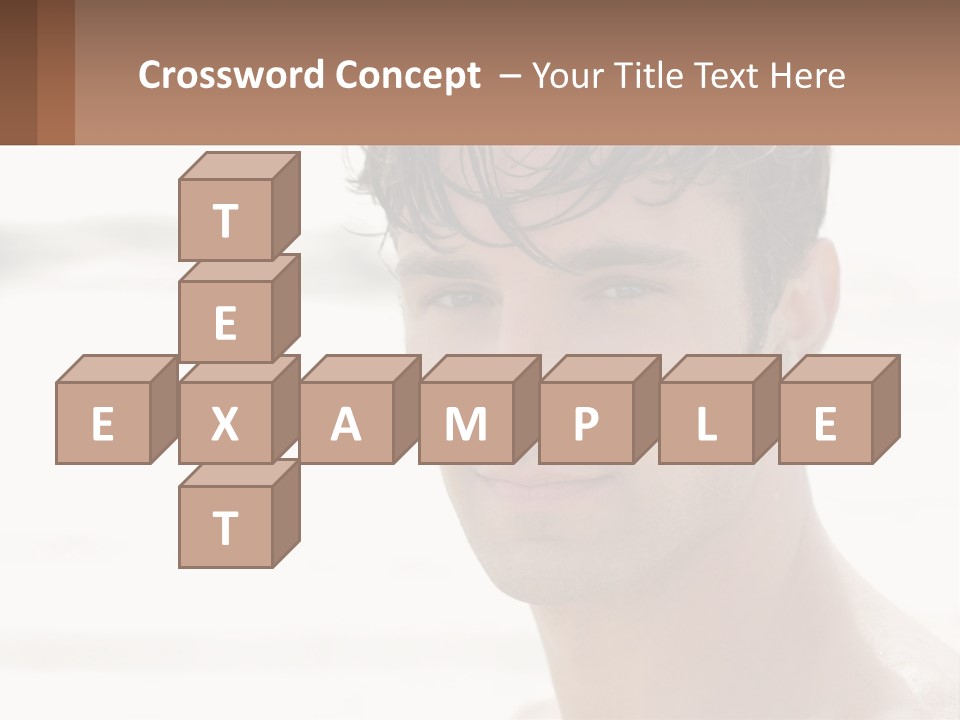 A Man Is Smiling With A Brown Background PowerPoint Template