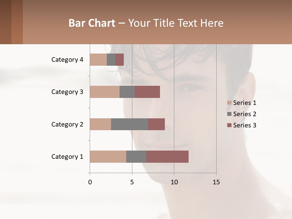 A Man Is Smiling With A Brown Background PowerPoint Template
