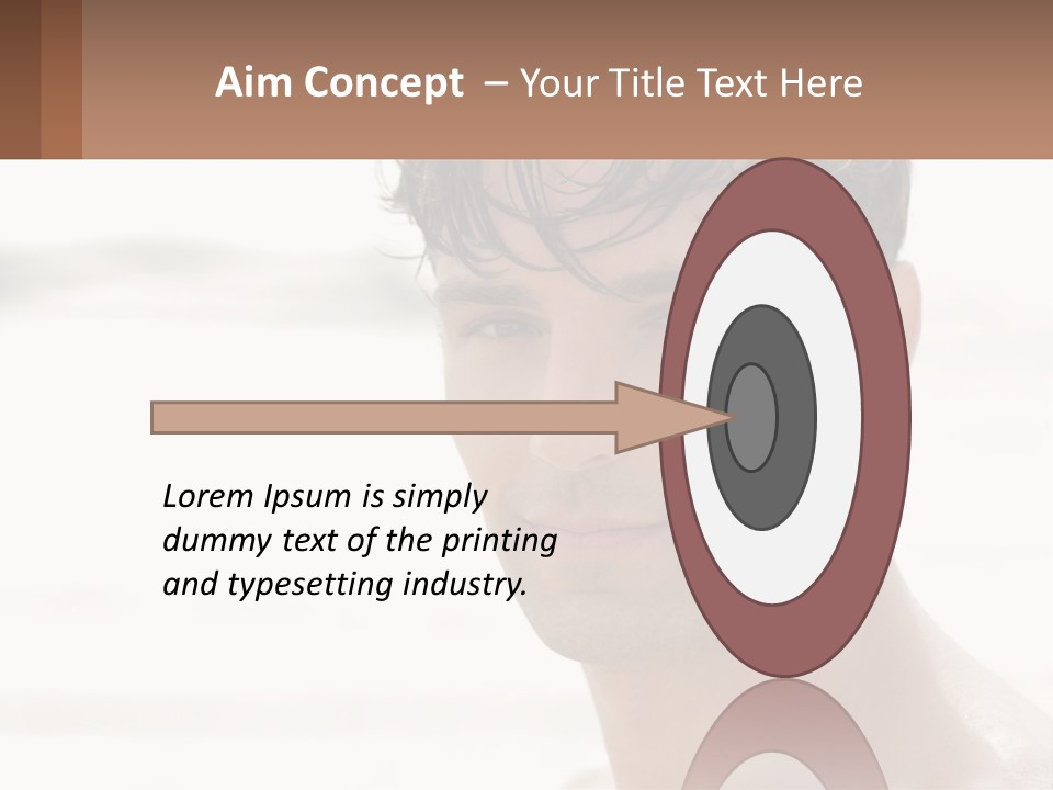 A Man Is Smiling With A Brown Background PowerPoint Template