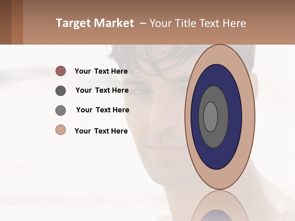 A Man Is Smiling With A Brown Background PowerPoint Template