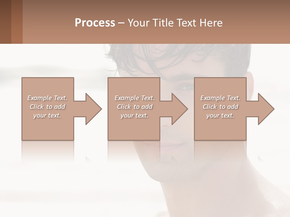 A Man Is Smiling With A Brown Background PowerPoint Template