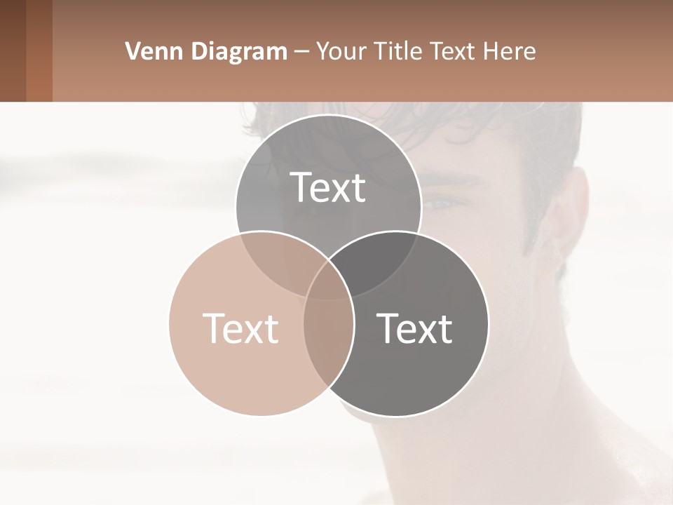 A Man Is Smiling With A Brown Background PowerPoint Template