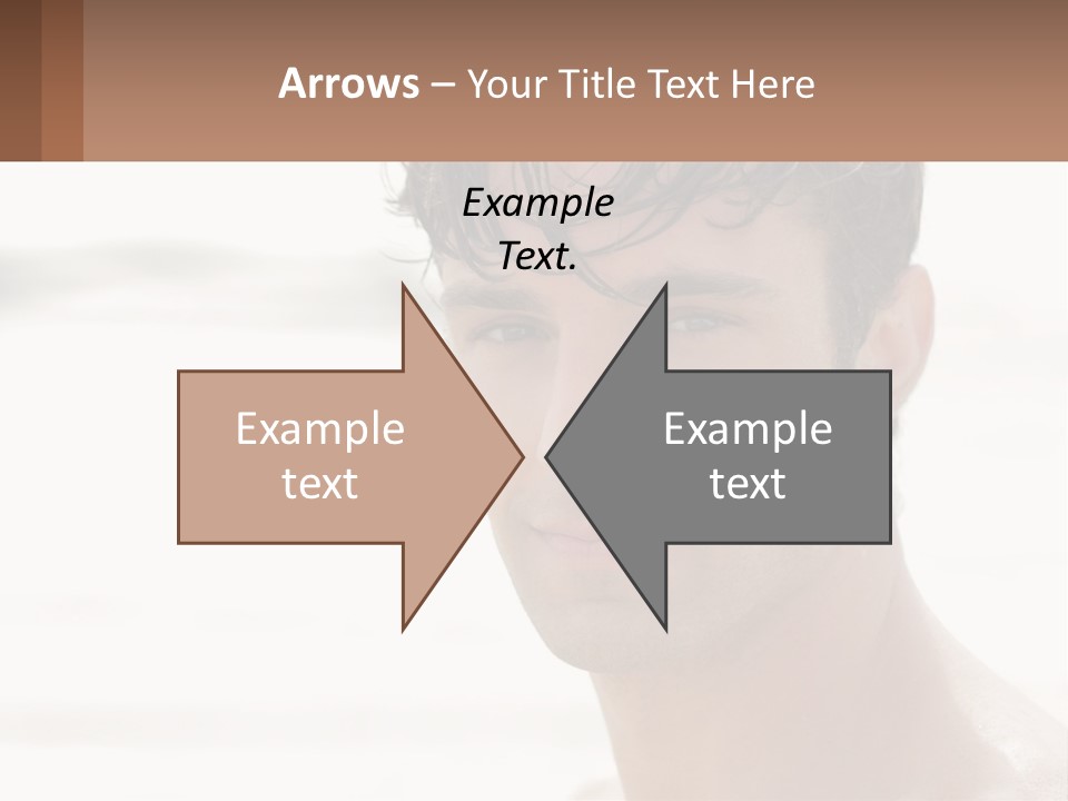 A Man Is Smiling With A Brown Background PowerPoint Template