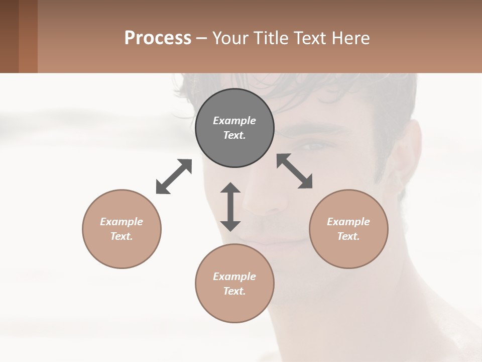 A Man Is Smiling With A Brown Background PowerPoint Template