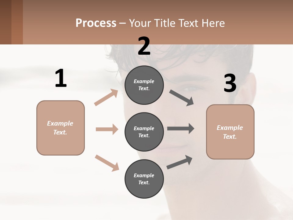 A Man Is Smiling With A Brown Background PowerPoint Template