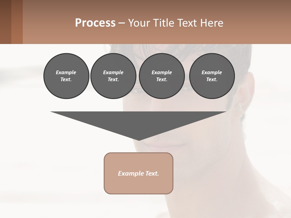 A Man Is Smiling With A Brown Background PowerPoint Template