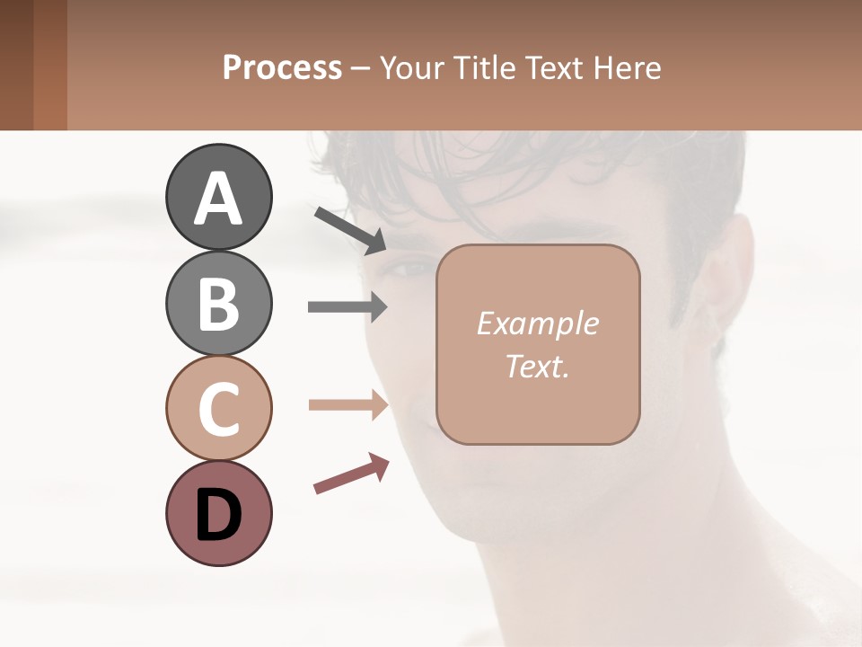 A Man Is Smiling With A Brown Background PowerPoint Template