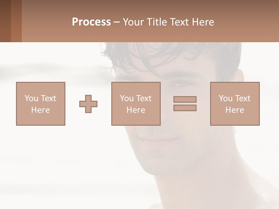 A Man Is Smiling With A Brown Background PowerPoint Template