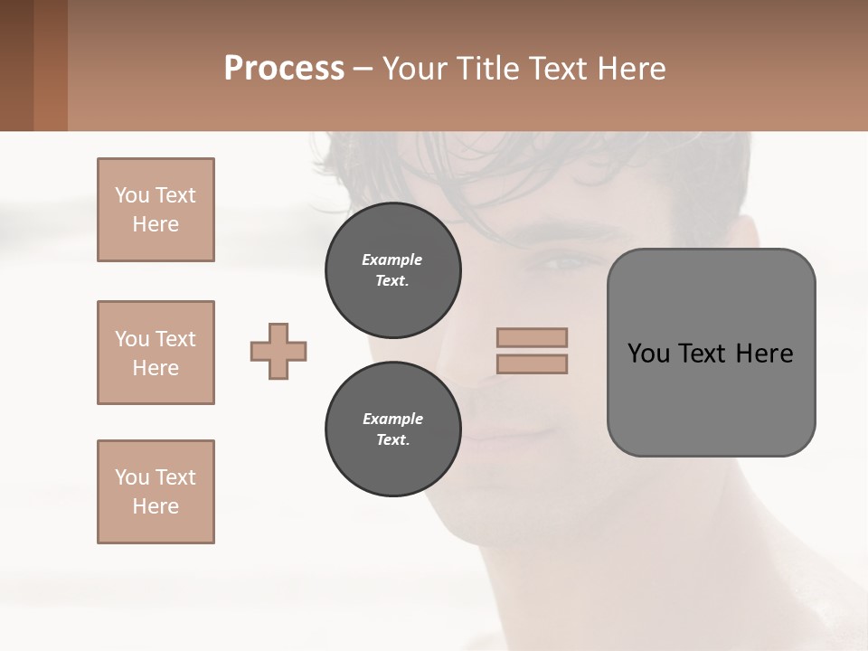 A Man Is Smiling With A Brown Background PowerPoint Template