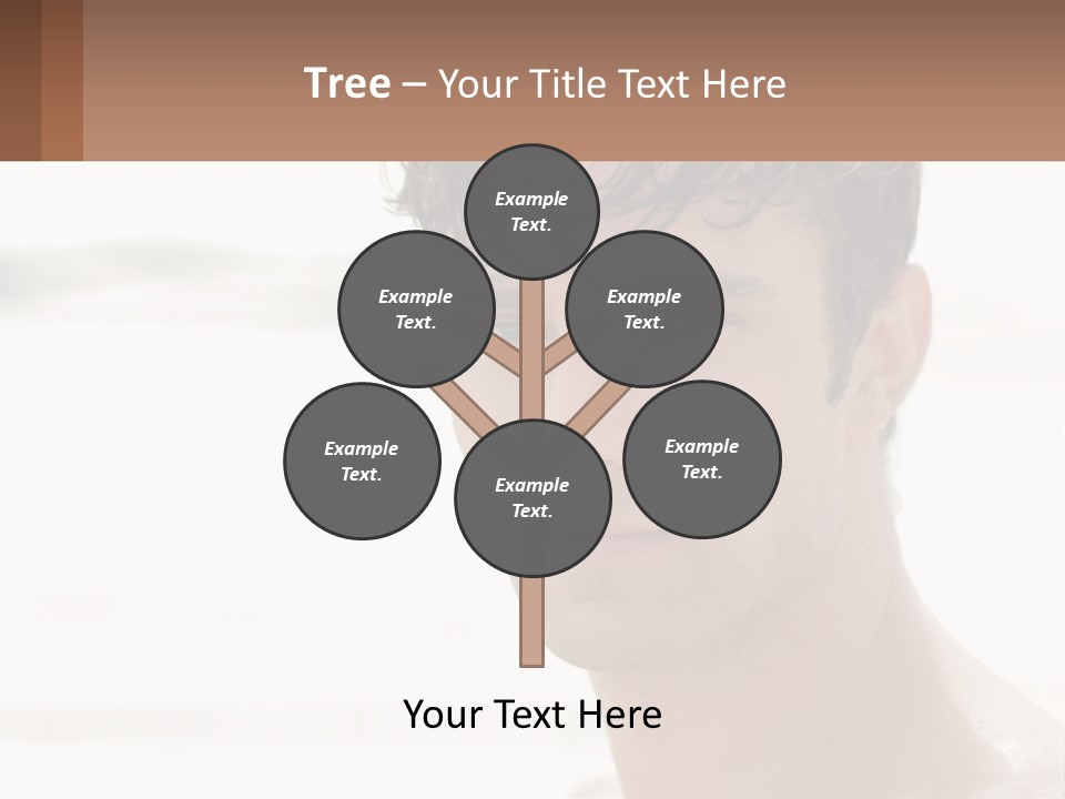 A Man Is Smiling With A Brown Background PowerPoint Template